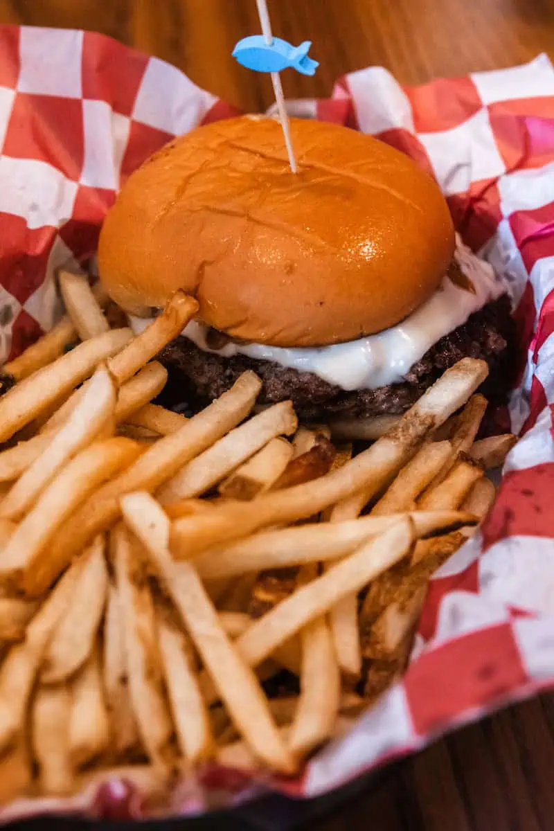 Burgers at Bill's Bait Shop